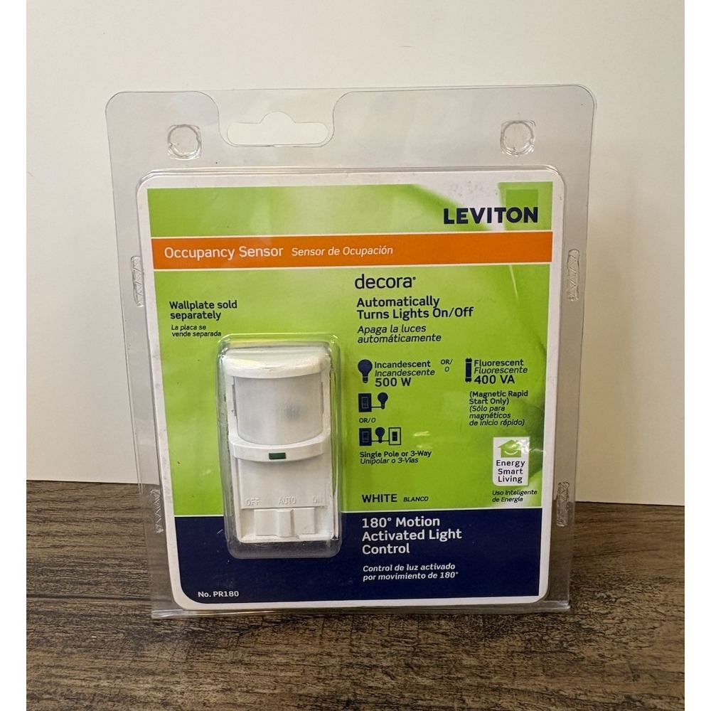 Leviton PR180 PR180 Decora 180 Motion Activated Light Control Switch Sensor
